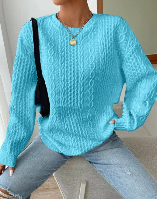 Women's Oversized Jacquard Hoodie
