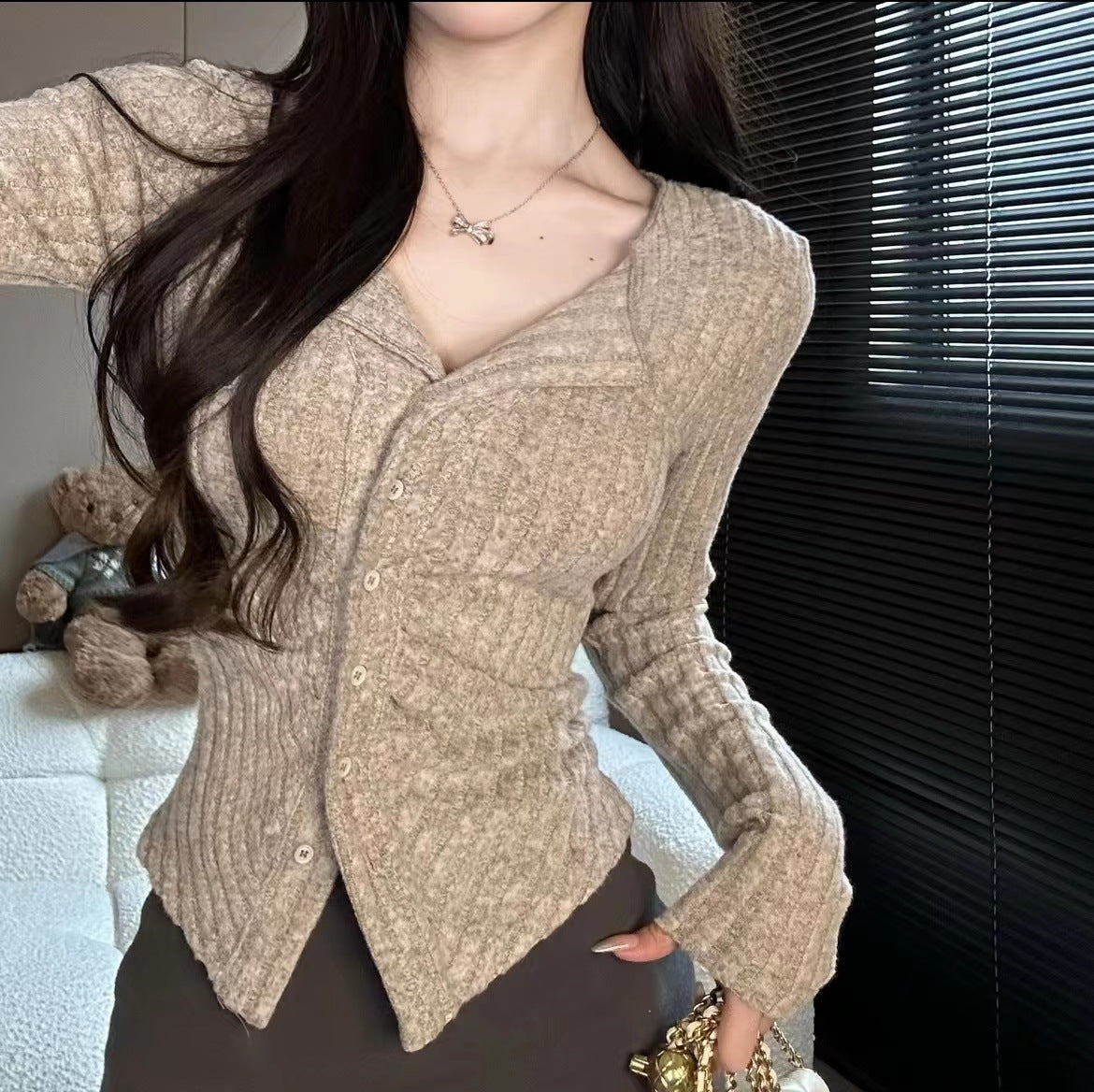 Women's Slim Fit Knit Cardigan
