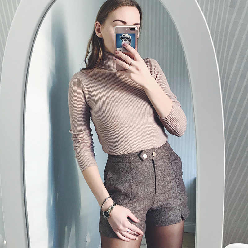 Women's High Neck Knit Sweater
