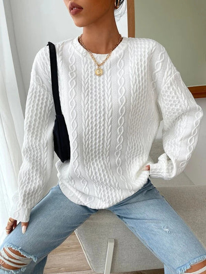 Women's Oversized Jacquard Hoodie