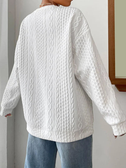 Women's Oversized Jacquard Hoodie
