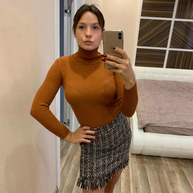 Women's High Neck Knit Sweater